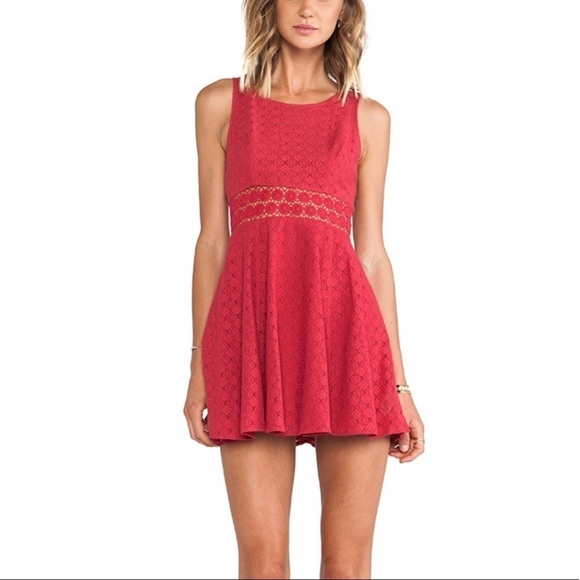 Free People Dresses & Skirts - FREE People Daisy Waist Dress in Tibeten Red